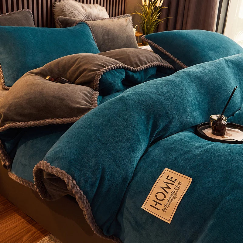 Luxurious Velvet Fleece Duvet Cover Set