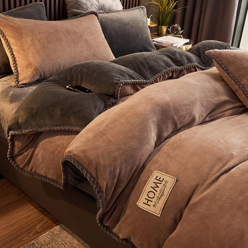 Luxurious Velvet Fleece Duvet Cover Set