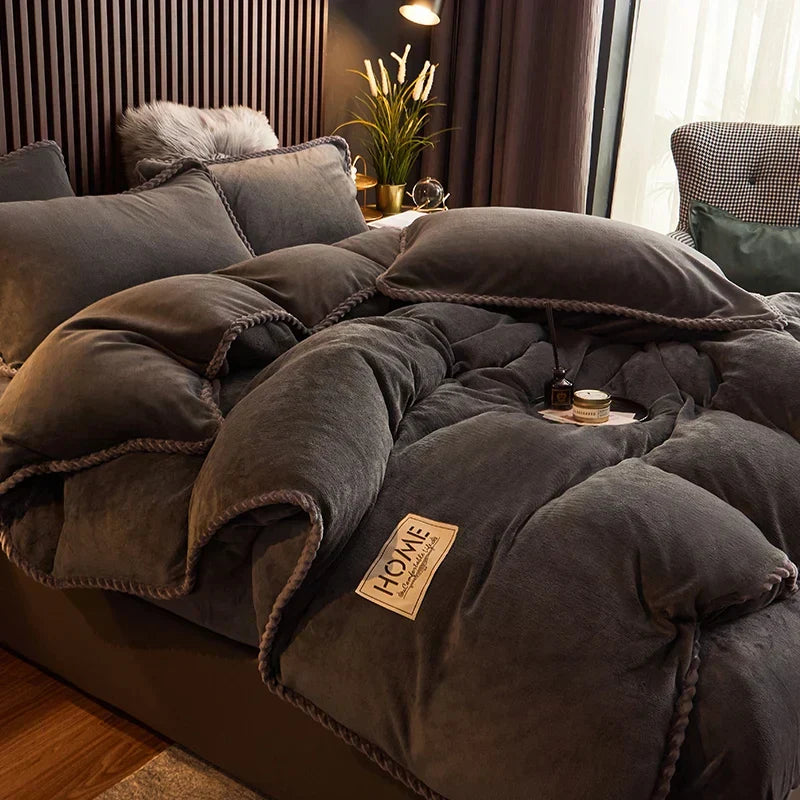 Luxurious Velvet Fleece Duvet Cover Set