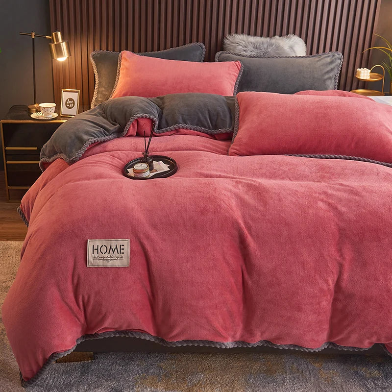 Luxurious Velvet Fleece Duvet Cover Set
