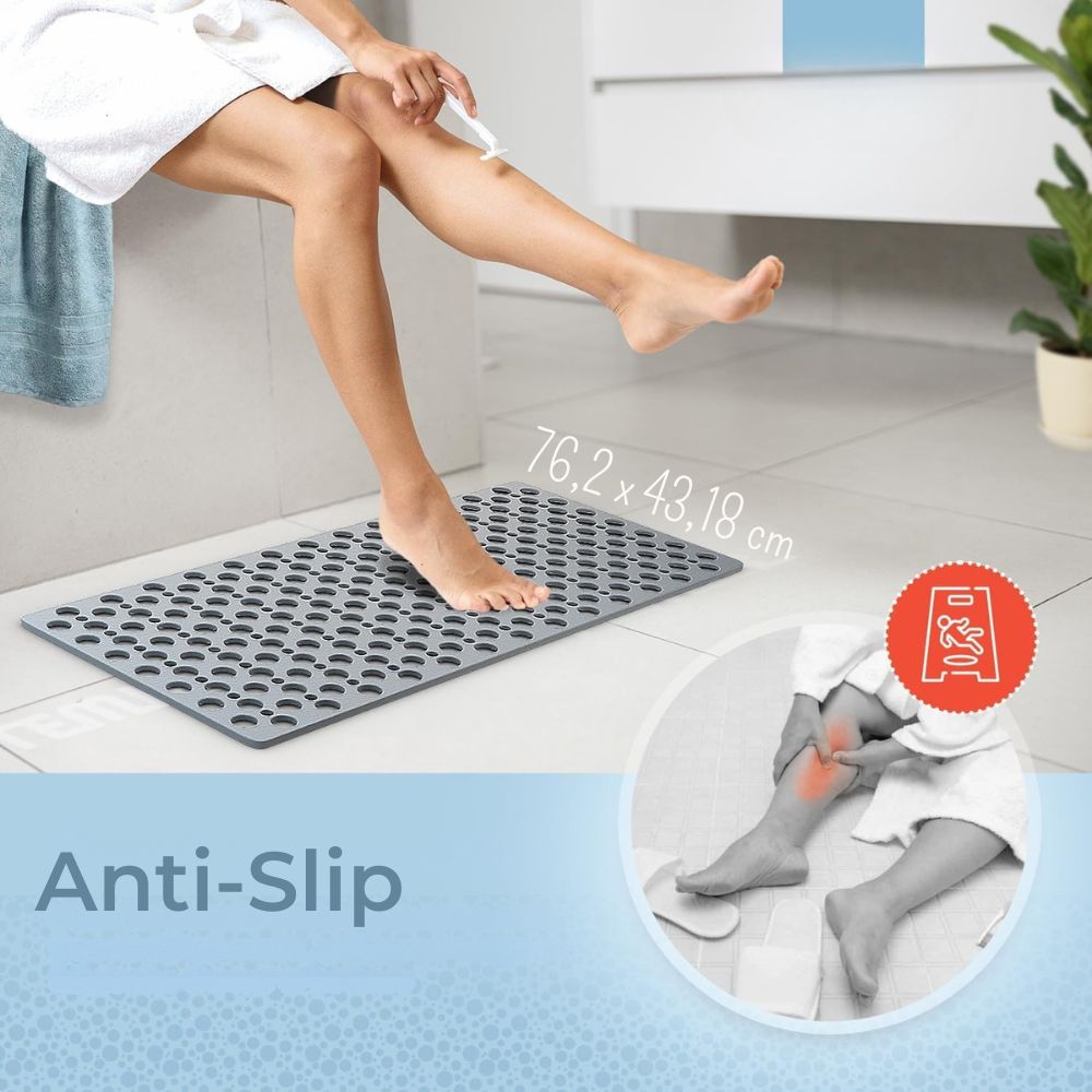 Luxury Anti-Slip Shower Mat - Hygienic & Safe, Various Colors