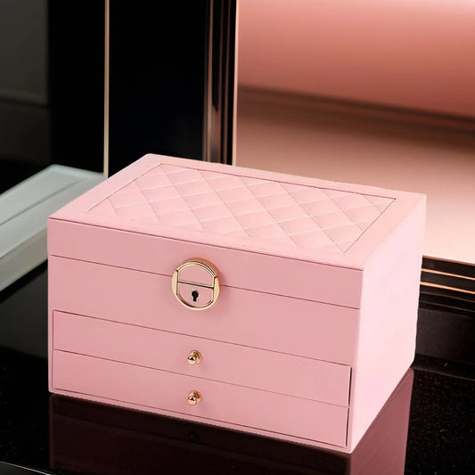 Luxury Multi-Layer Jewellery Organiser in Premium PU Leather