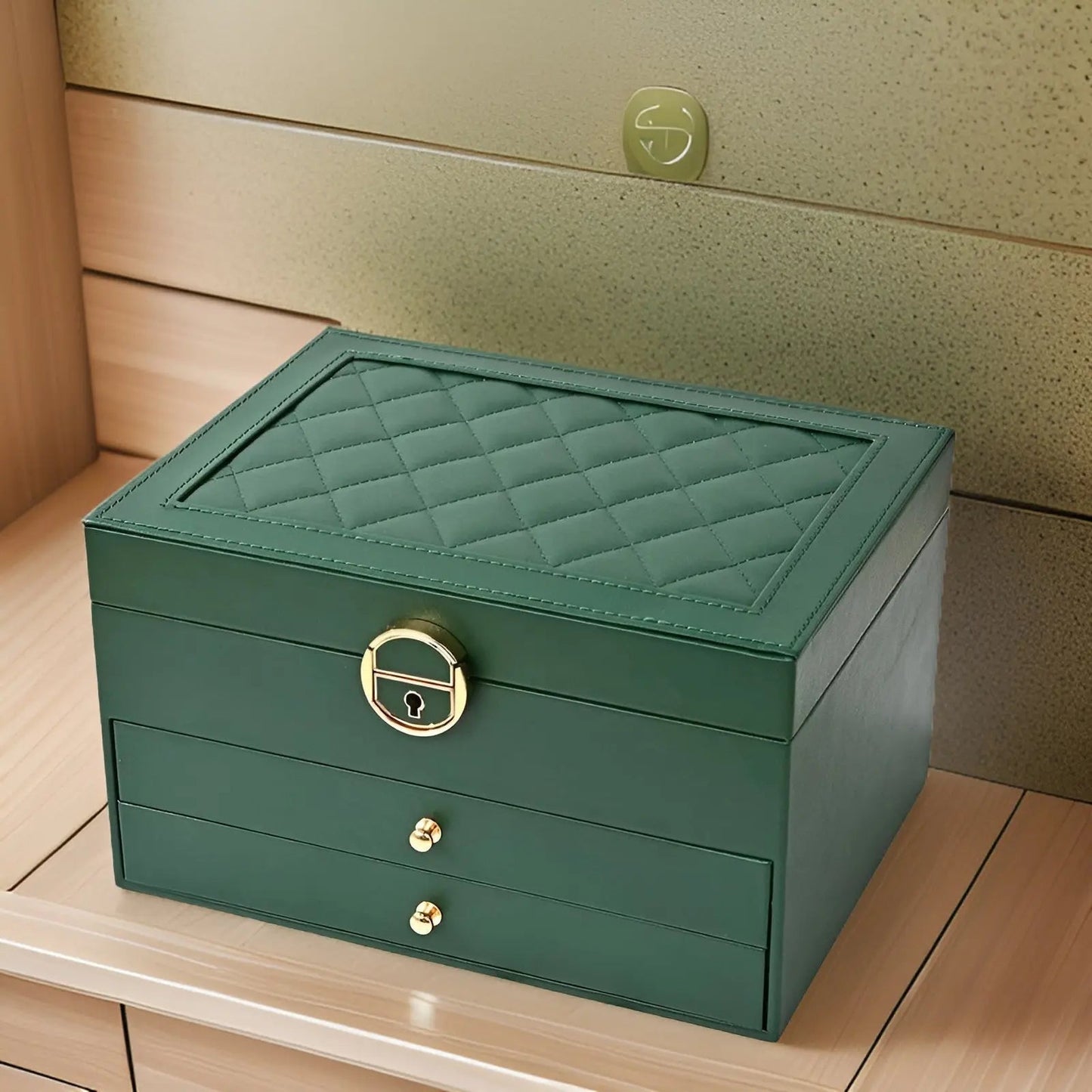 Luxury Multi-Layer Jewellery Organiser in Premium PU Leather
