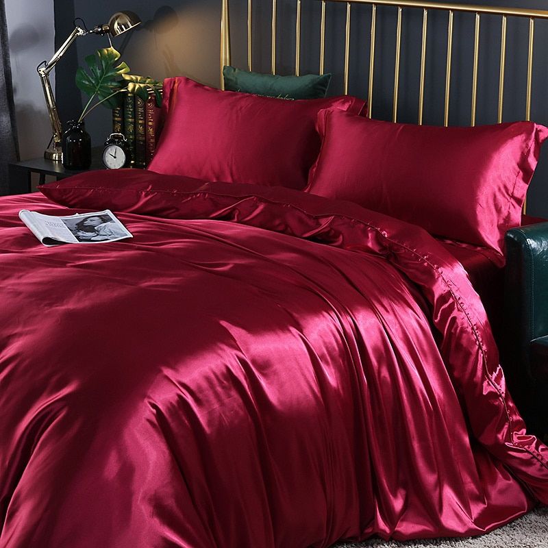 Luxury Satin Silk 4-Piece Bedding Set