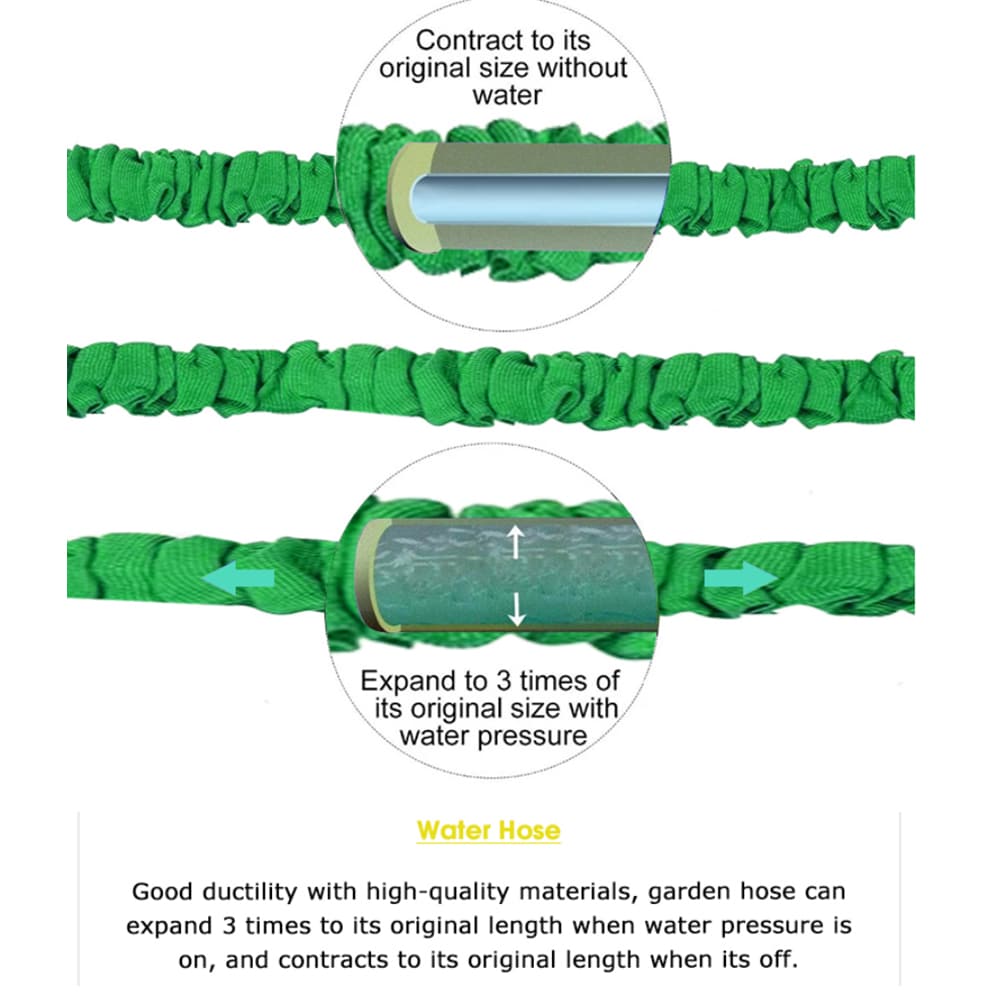 Magic Hose flexible garden hose / water hose - green or blue - multiple lengths -