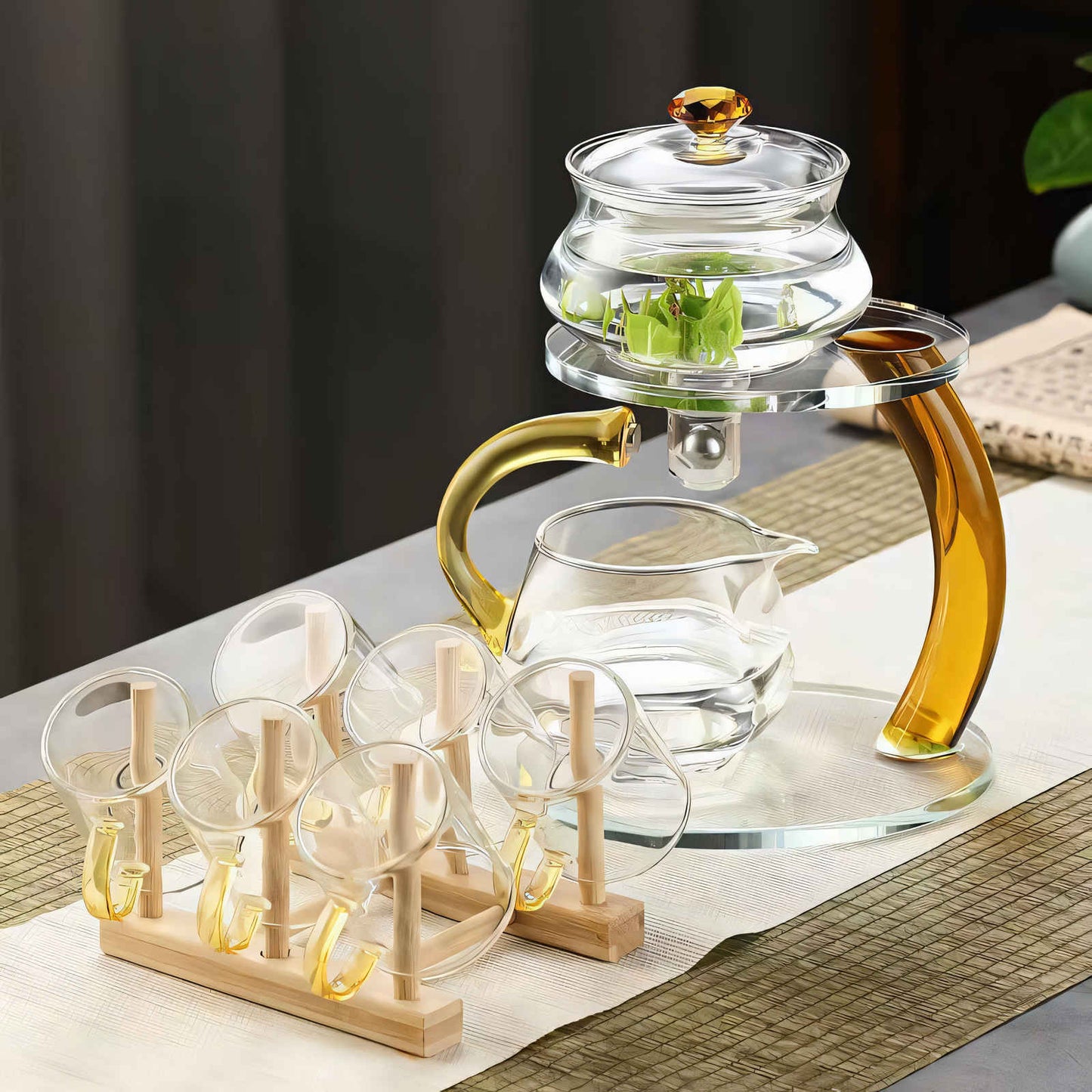 Magnetic Glass Infuser Teapot for Enhanced Flavour & Wellness