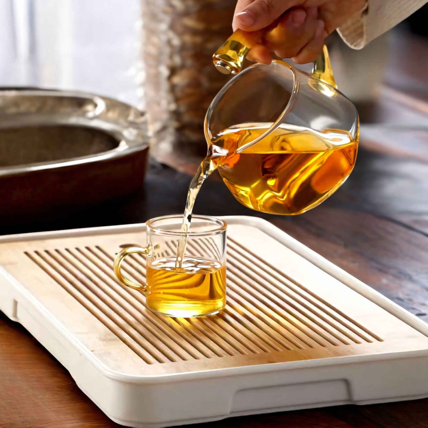 Magnetic Glass Infuser Teapot for Enhanced Flavour & Wellness