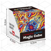 Magnetic Shape-Shifting Cube | Transforming Puzzle Toy | Multicolor