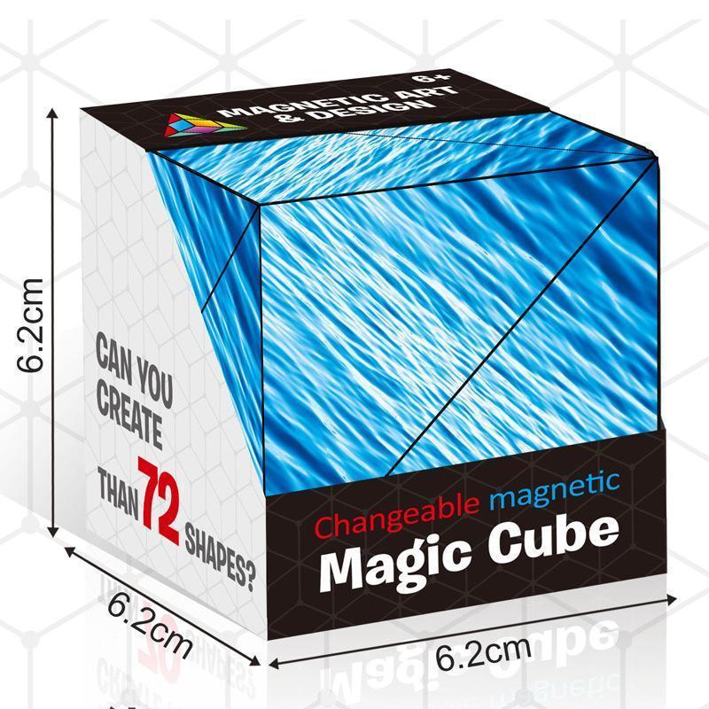 Magnetic Shape-Shifting Cube | Transforming Puzzle Toy | Multicolor