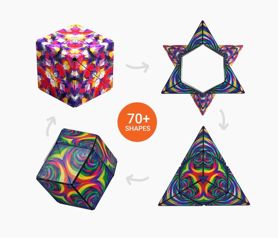 Magnetic Shape-Shifting Cube | Transforming Puzzle Toy | Multicolor