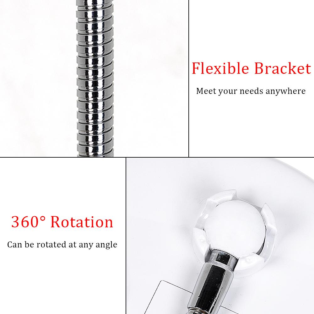 Makeup Mirror with LED & Zoom - with Suction Cup and Flexible Arm