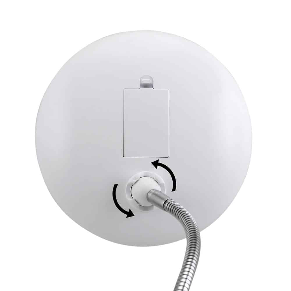 Makeup Mirror with LED & Zoom - with Suction Cup and Flexible Arm