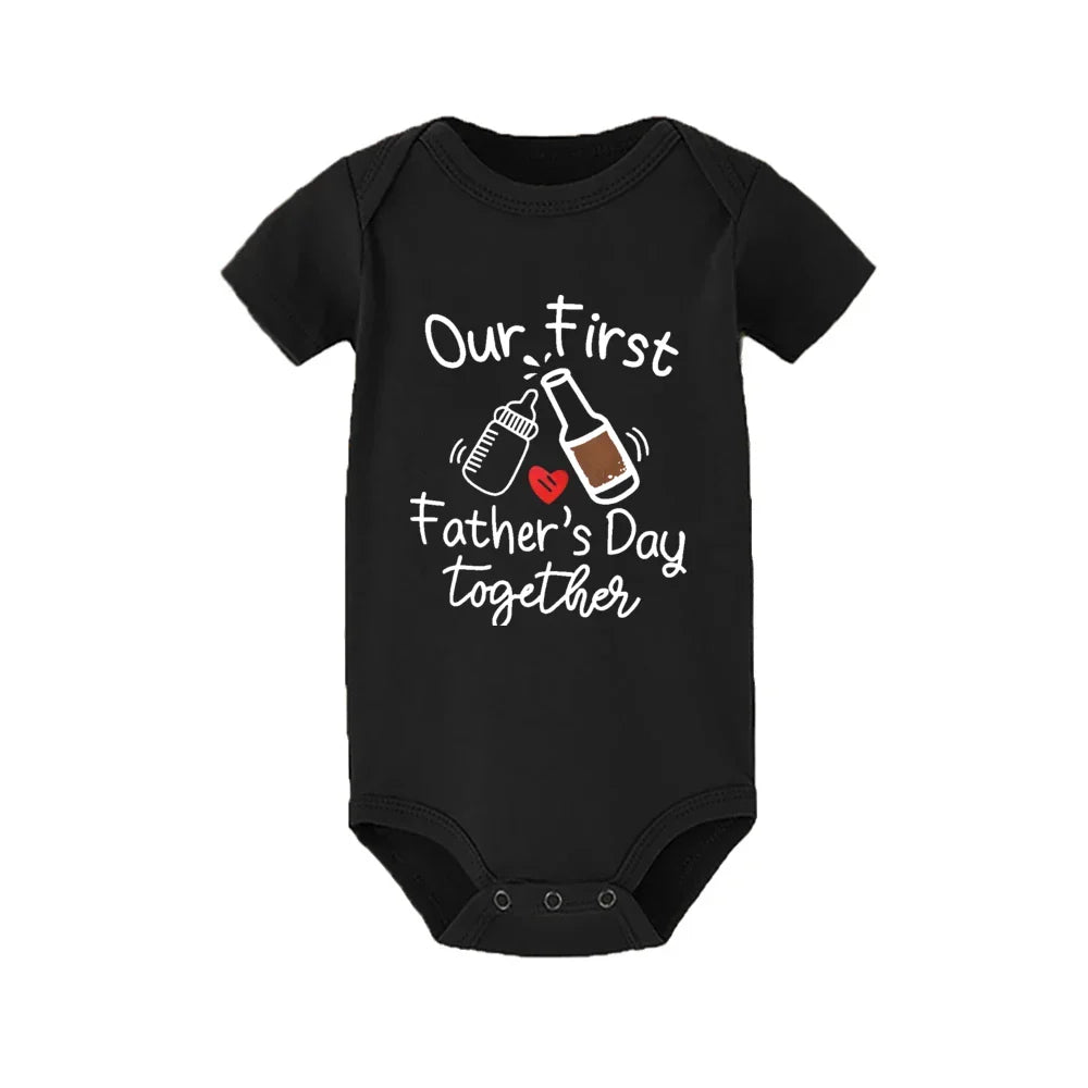 Matching First Father's Day Dad and Baby Outfits