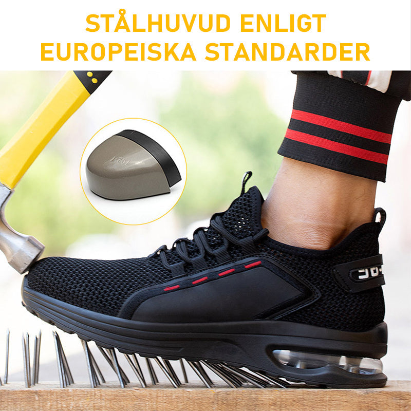 Men Breathable Safety Shoes with Steel Toe and Sole