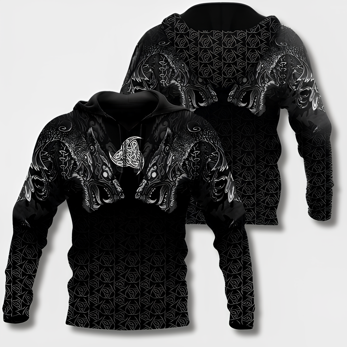 Men Hoodie Viking Design