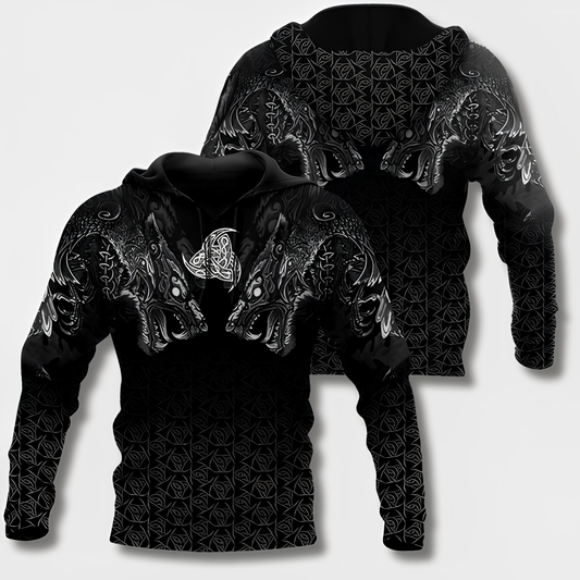 Men Hoodie Viking Design