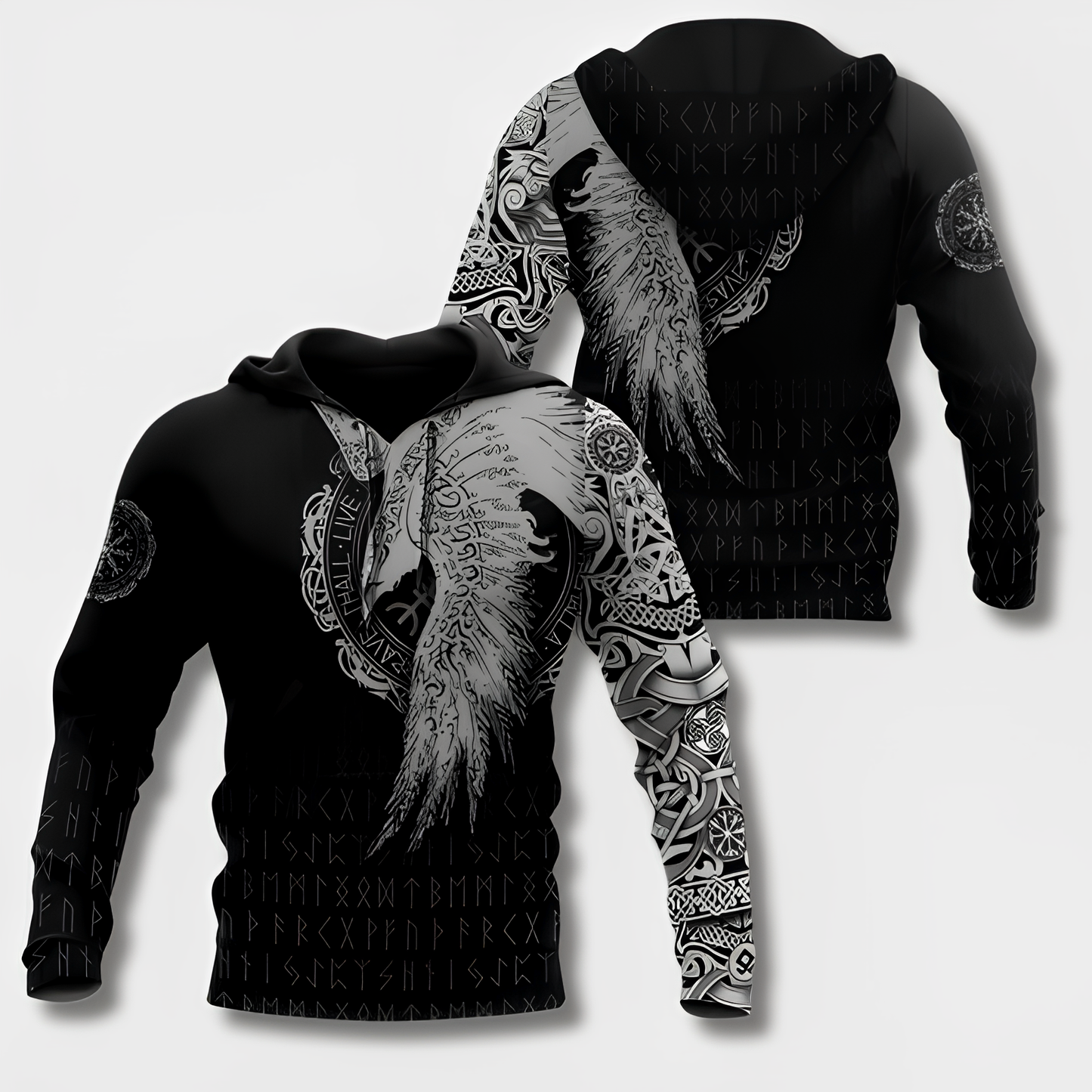 Men Hoodie Viking Design