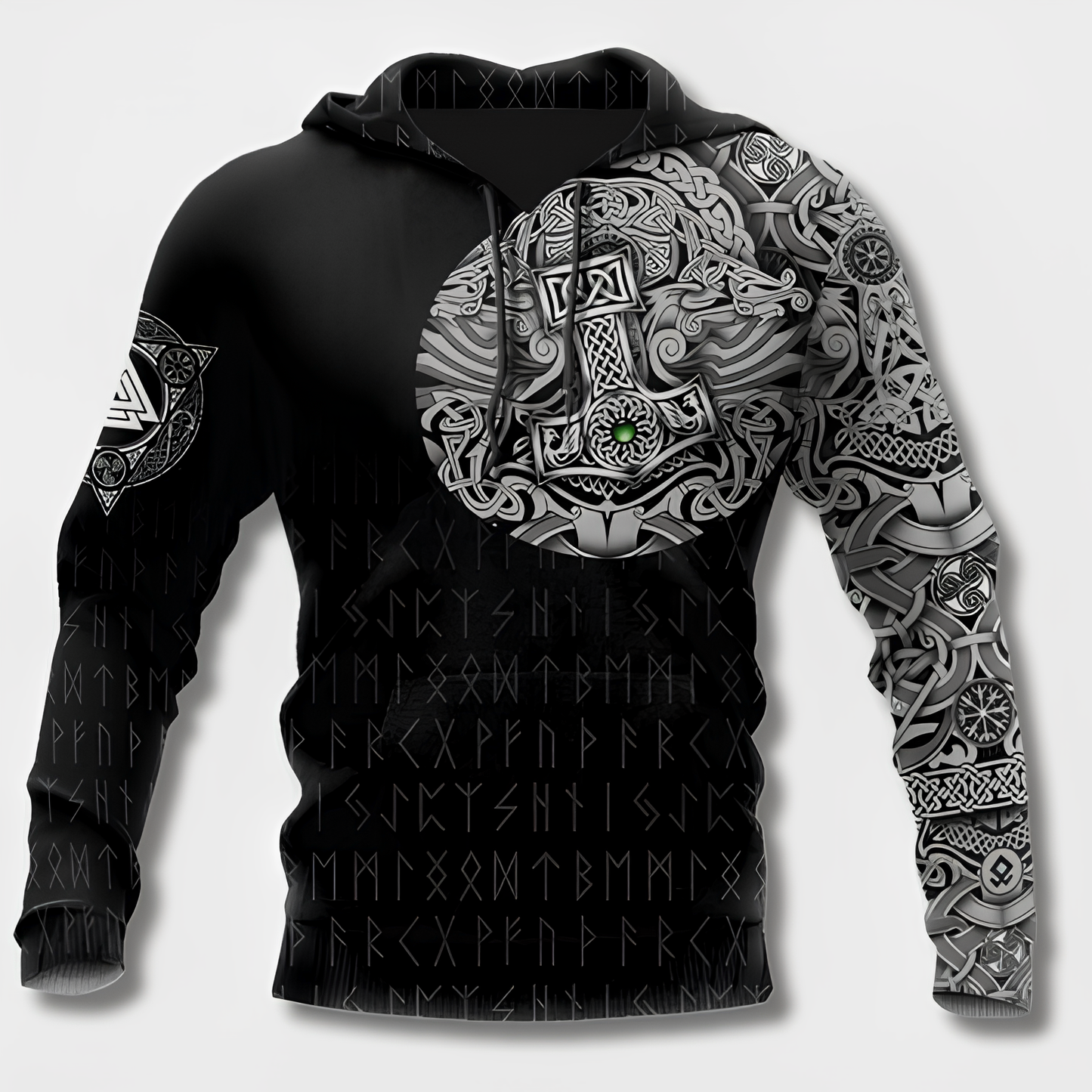 Men Hoodie Viking Design