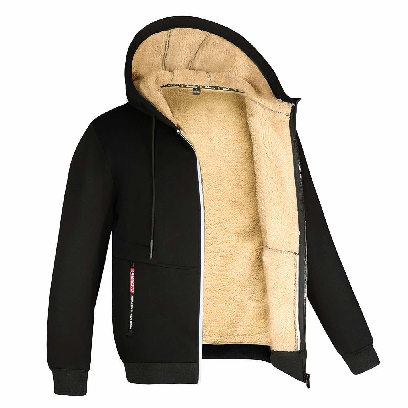 Men Lined Hoodie with Zipper