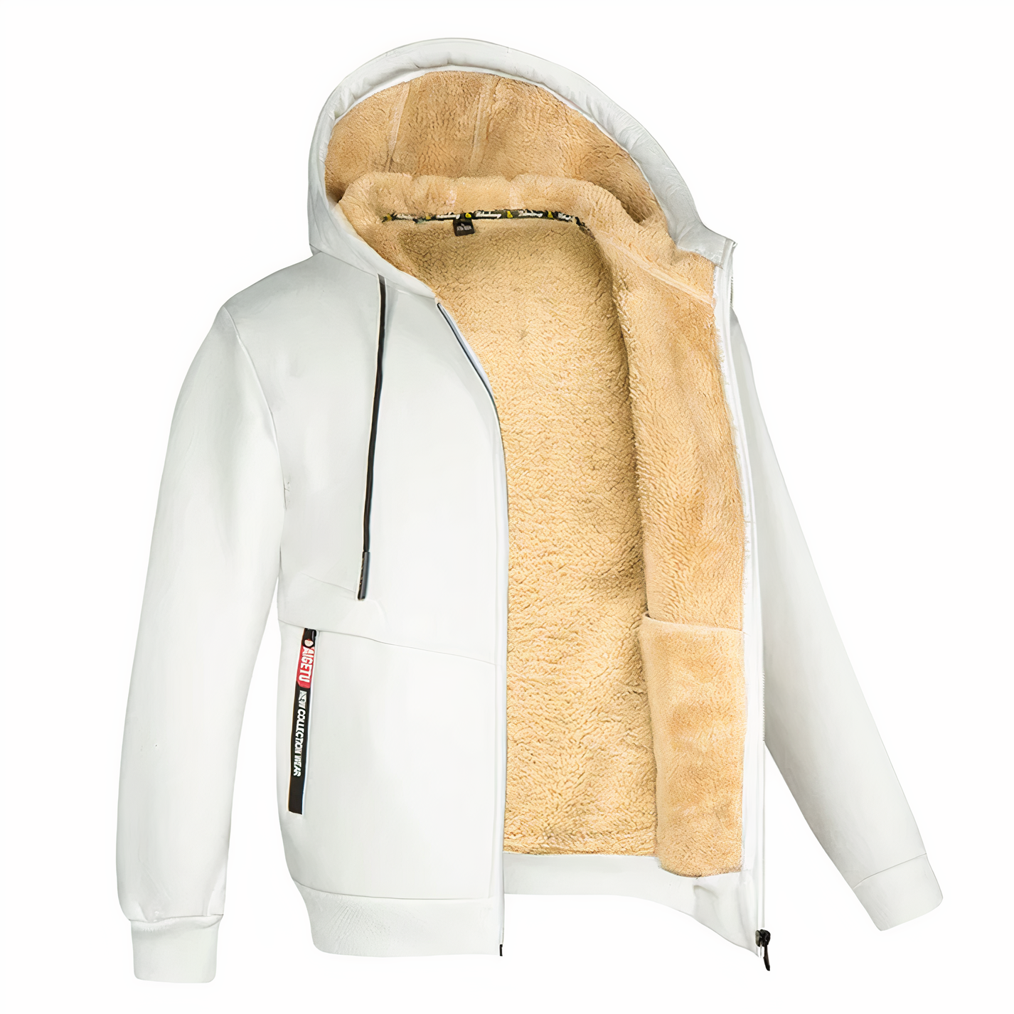 Men Lined Hoodie with Zipper