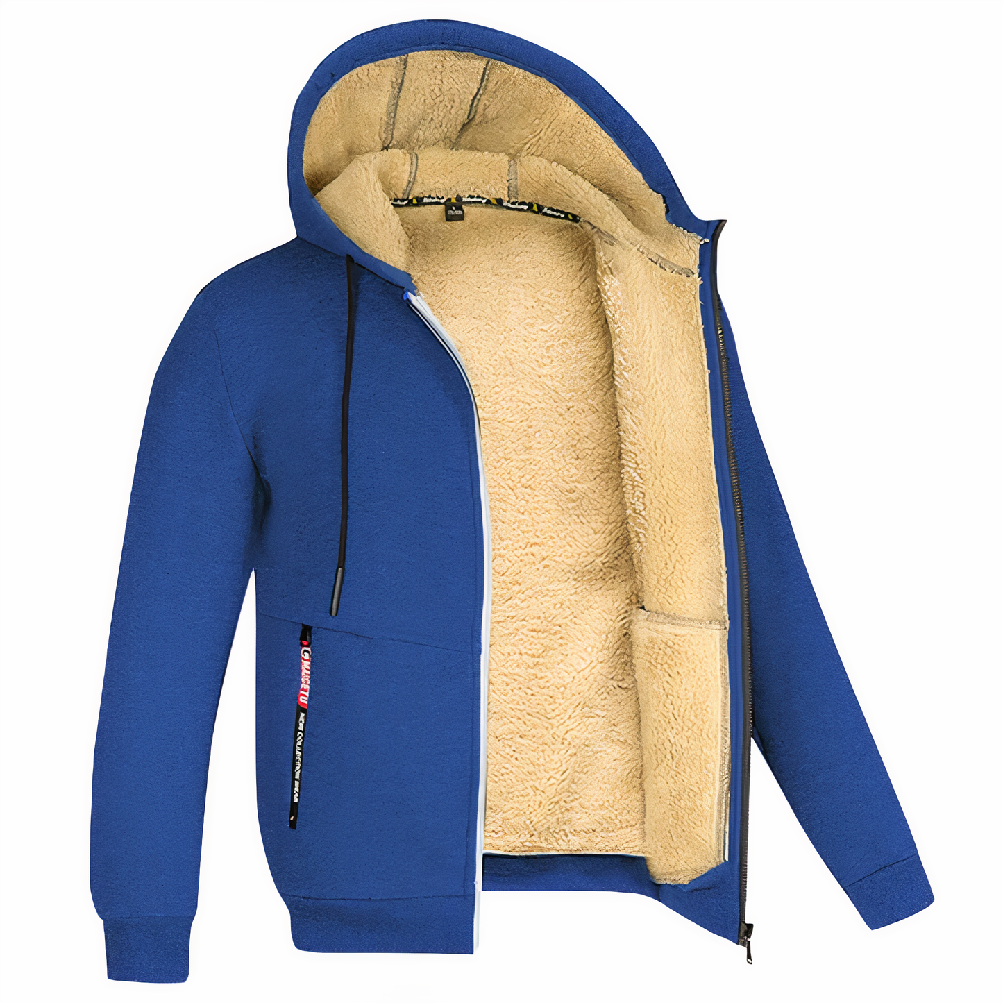 Men Lined Hoodie with Zipper