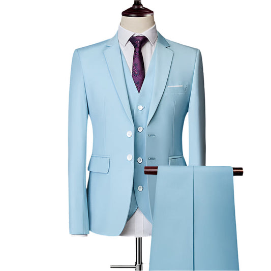 Men's 3-Piece Suit Set with Vest and Trousers