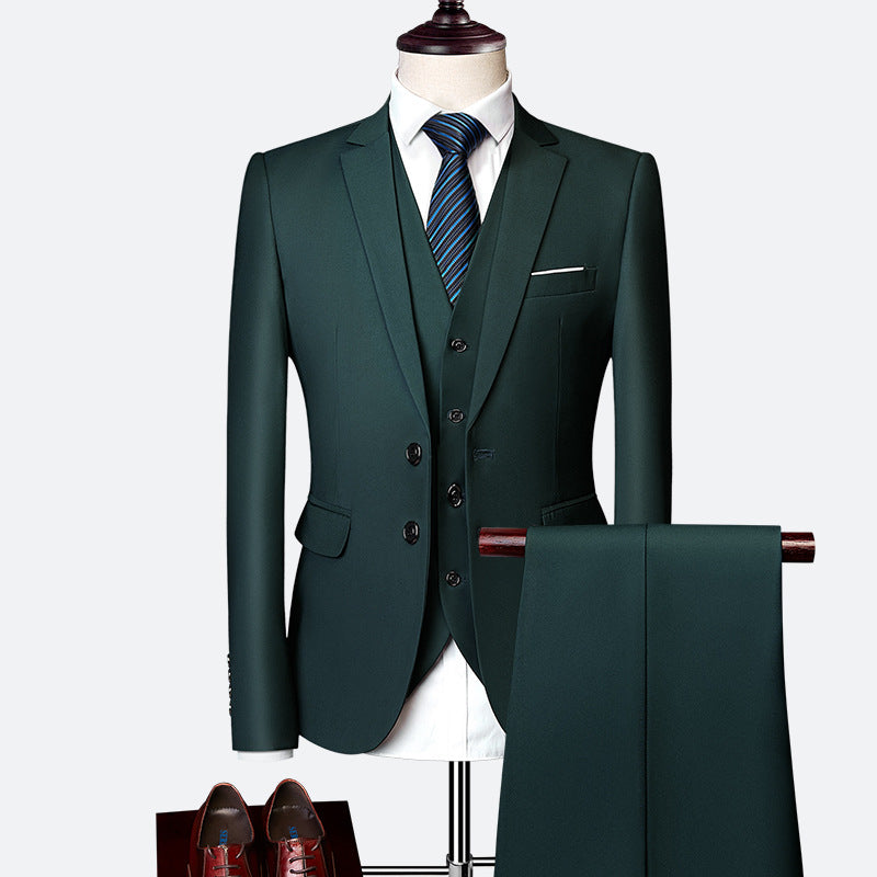 Men's 3-Piece Suit Set with Vest and Trousers