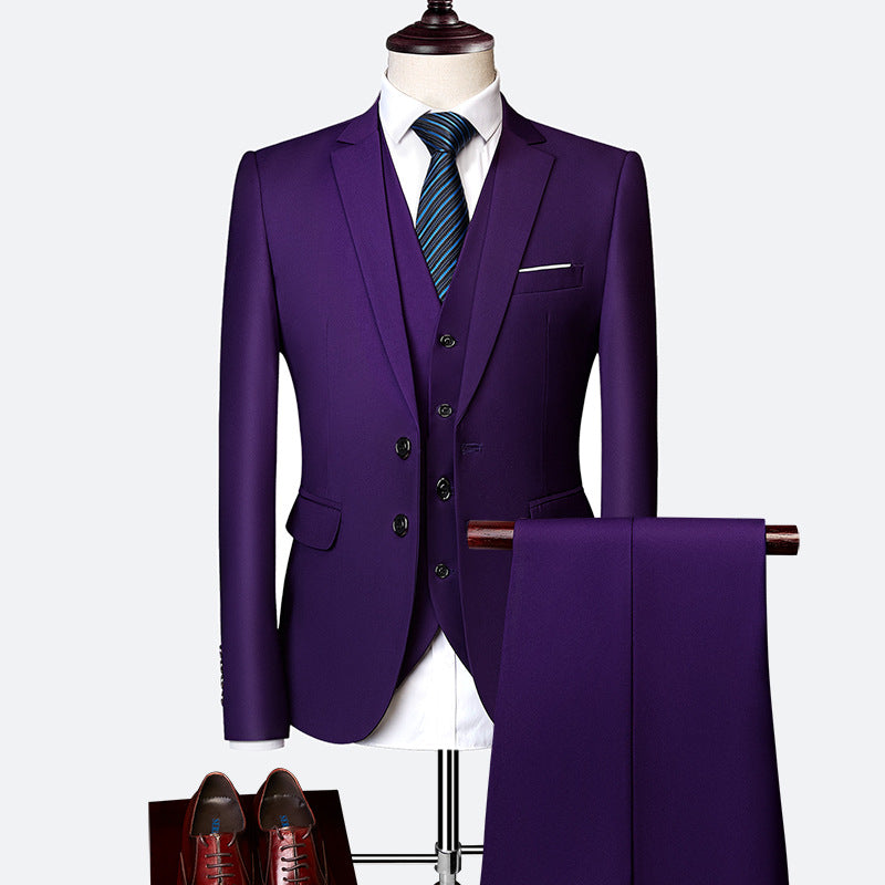 Men's 3-Piece Suit Set with Vest and Trousers