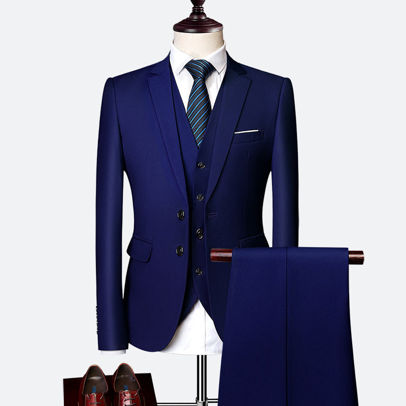 Men's 3-Piece Suit Set with Vest and Trousers