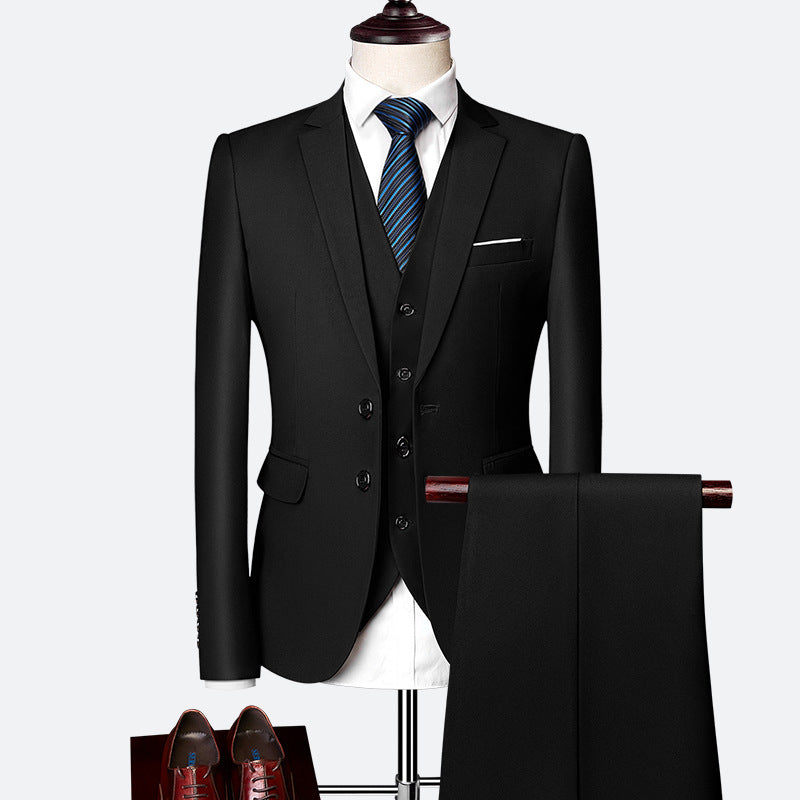 Men's 3-Piece Suit Set with Vest and Trousers