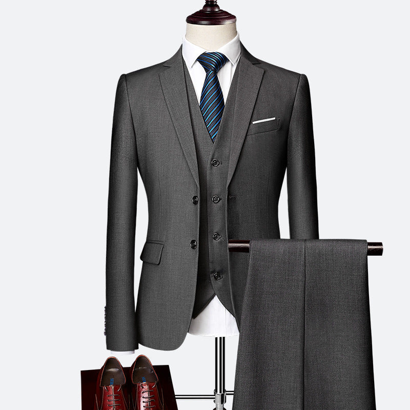Men's 3-Piece Suit Set with Vest and Trousers
