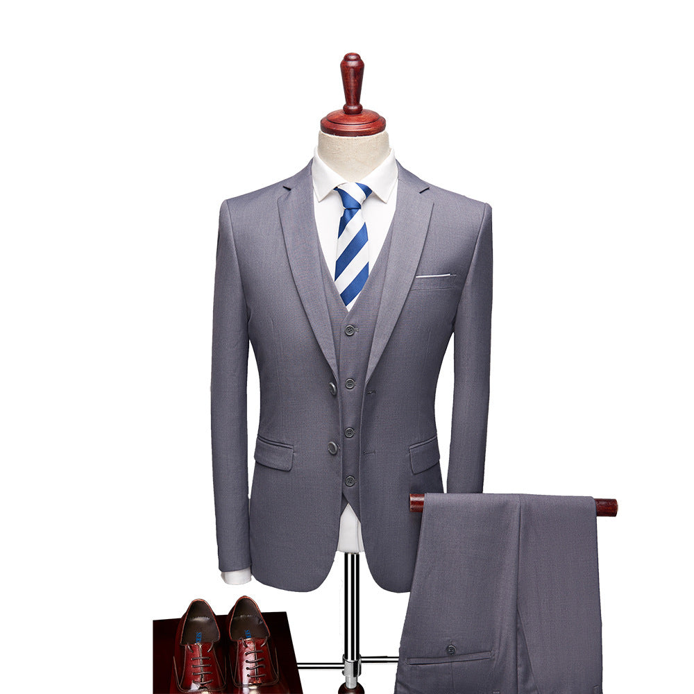 Men's 3-Piece Suit Set with Vest and Trousers