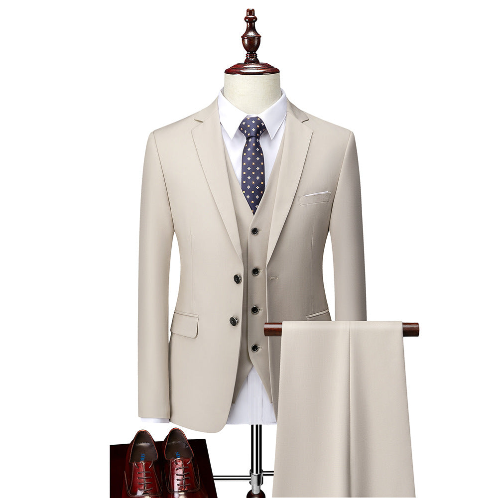 Men's 3-Piece Suit Set with Vest and Trousers