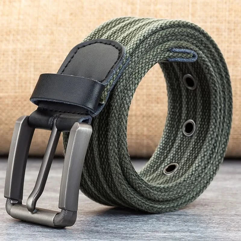 Men’s Belt – Adjustable Casual Striped Waistband