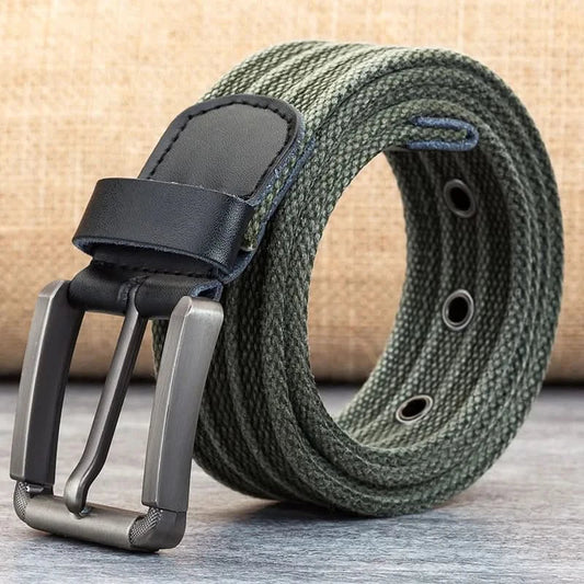 Men’s Belt – Adjustable Casual Striped Waistband