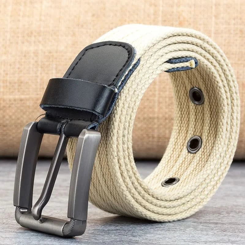 Men’s Belt – Adjustable Casual Striped Waistband