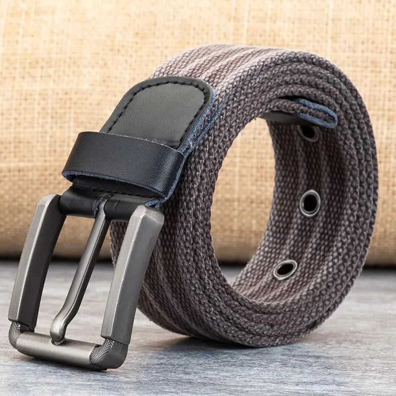 Men’s Belt – Adjustable Casual Striped Waistband