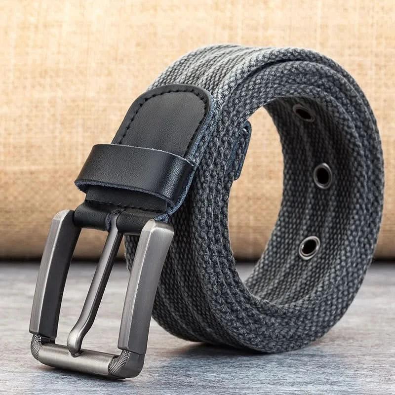 Men’s Belt – Adjustable Casual Striped Waistband