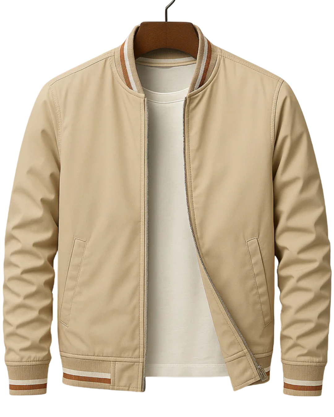 Men's Bomber Jacket with Zipper