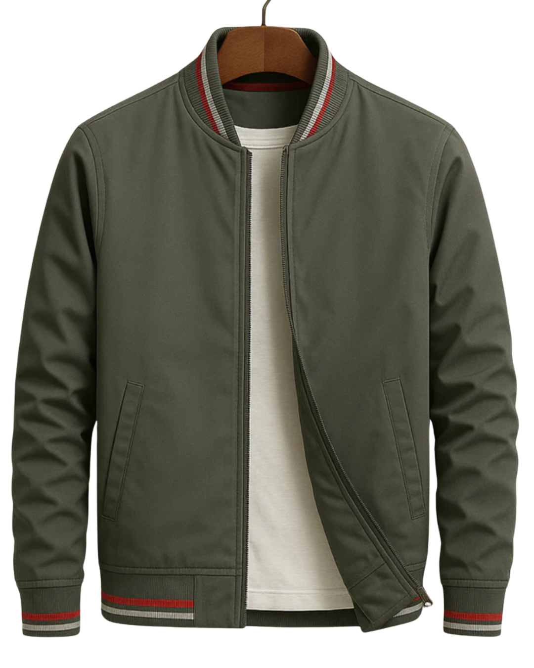 Men's Bomber Jacket with Zipper
