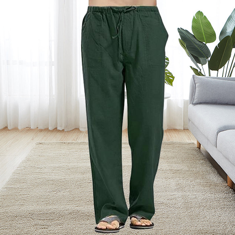 Men's Casual Pants with Elastic and Loose Fit