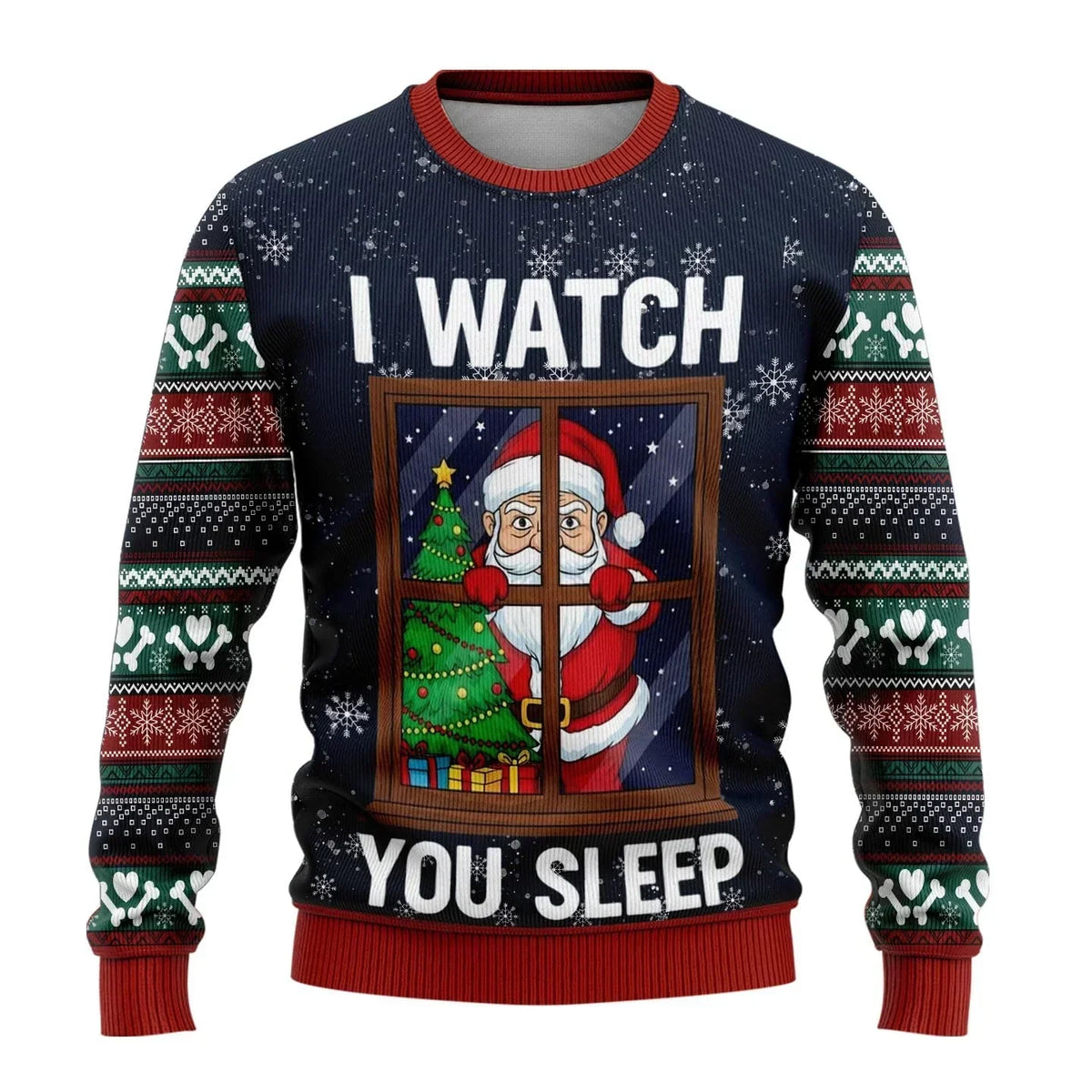 Men's Festive Snowman Print Christmas Sweater