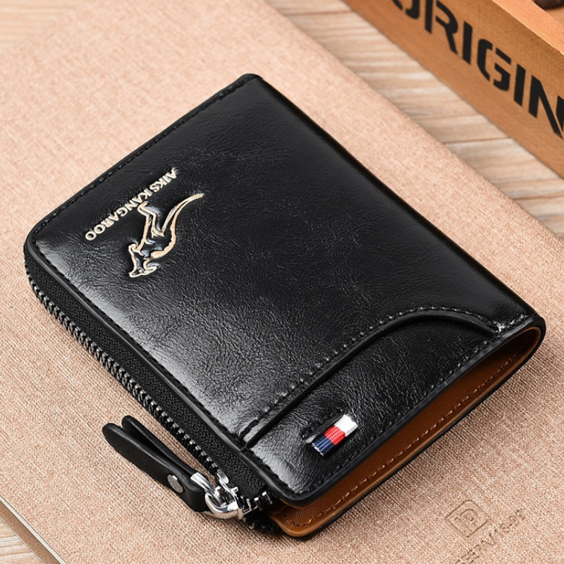 Men’s Genuine Leather RFID Anti-Theft Wallet
