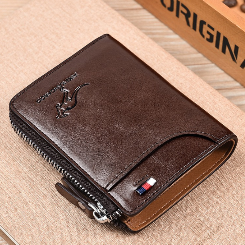 Men’s Genuine Leather RFID Anti-Theft Wallet