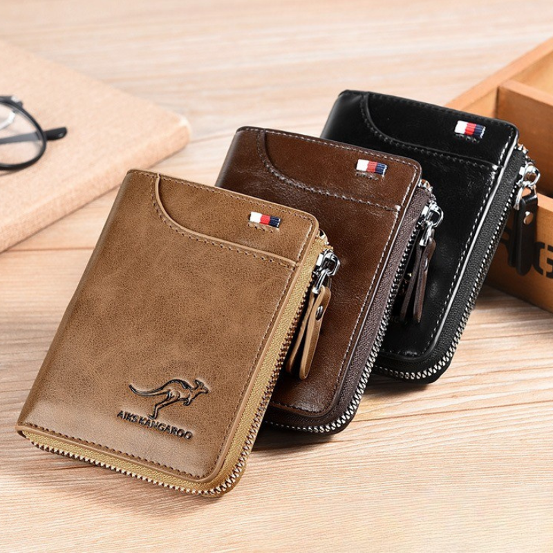Men’s Genuine Leather RFID Anti-Theft Wallet