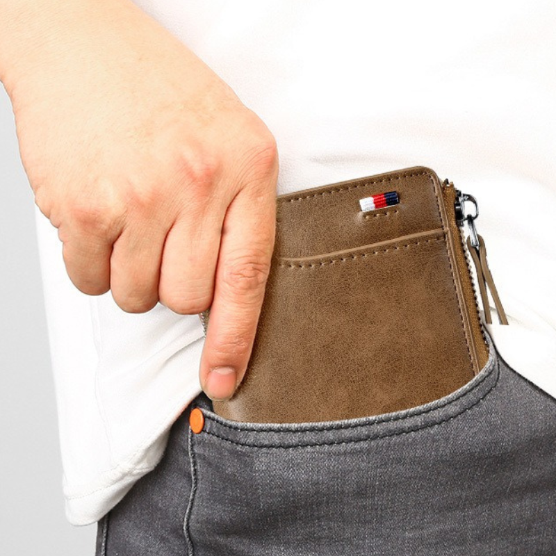 Men’s Genuine Leather RFID Anti-Theft Wallet