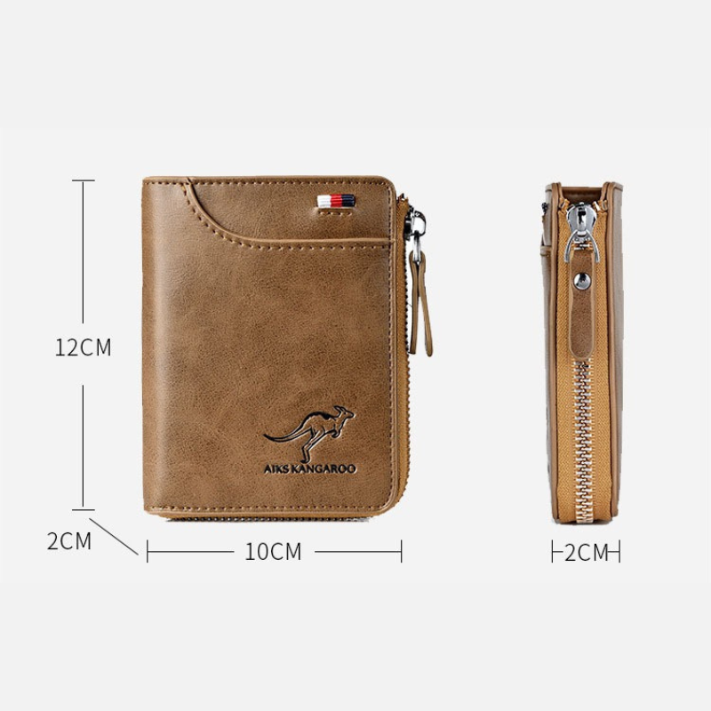 Men’s Genuine Leather RFID Anti-Theft Wallet