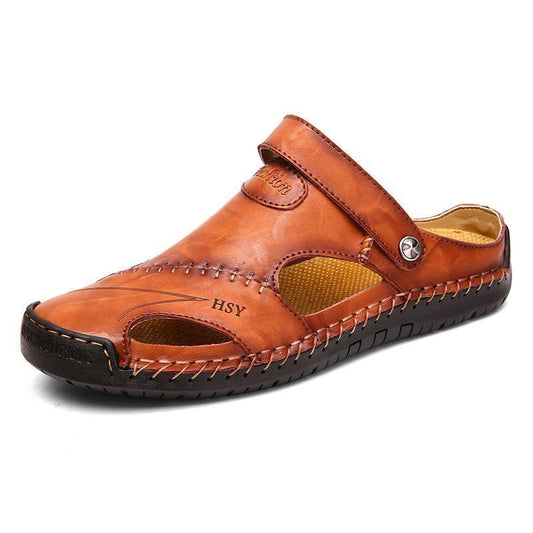 Men's Hand-Stitched Closed-Toe Outdoor Sandals