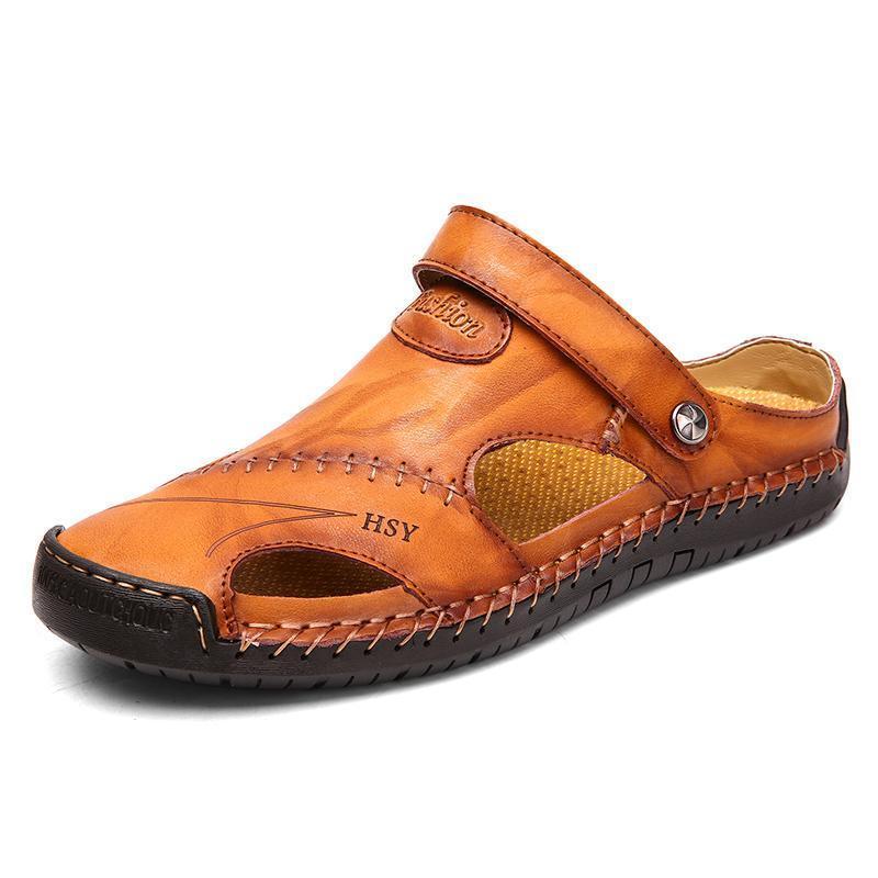 Men's Hand-Stitched Closed-Toe Outdoor Sandals