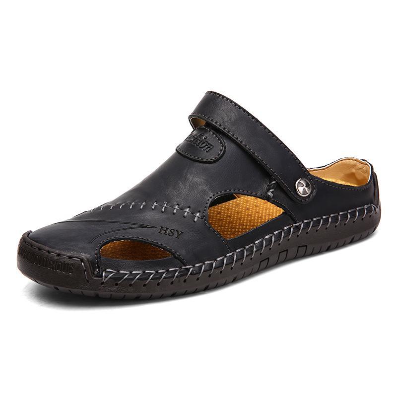 Men's Hand-Stitched Closed-Toe Outdoor Sandals